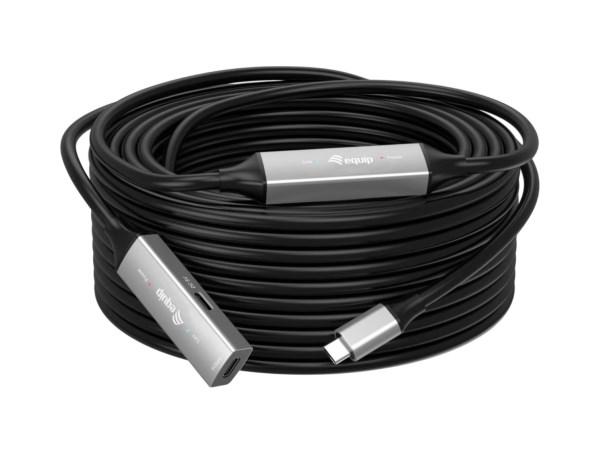 EQUIP USB-C til USB-C aktiv forlængerkabel 15 m – 5 Gbps