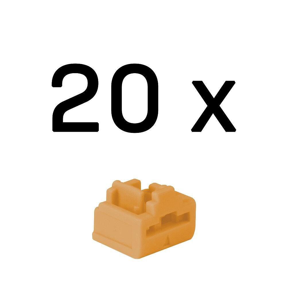LINDY 47898 portblokker til RJ‑45 - orange, ABS, 20 stk. billede