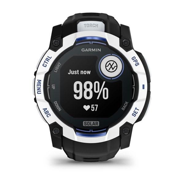 Garmin Instinct - 1,1" MIP sport-smartwatch, 50 mm - sort/hvid med GPS og solopladning billede