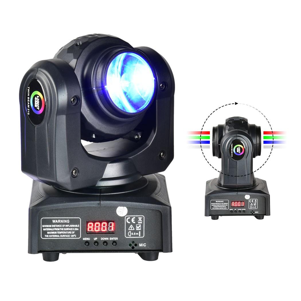 Light4Me Twin Beam 210 - mini moving head LED lyseffekt