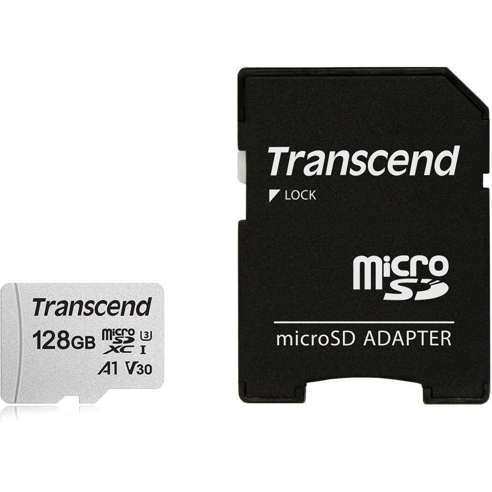 Transcend microSDXC 128 GB USD300S-A - med SD-adapter billede