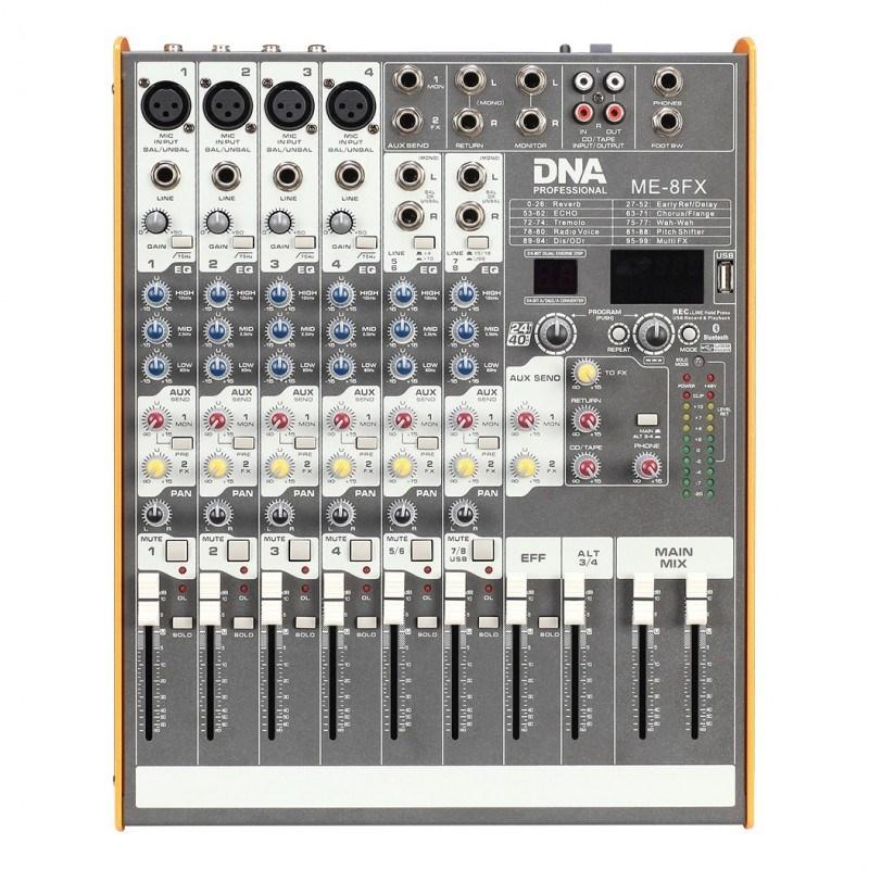 DNA ME-8FX – 8-kanals lydmixer med USB og Bluetooth