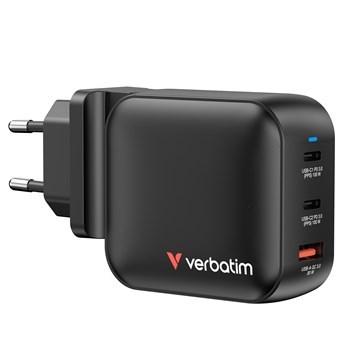 Verbatim GaN oplader 100 W - universel hurtigopladning, sort billede