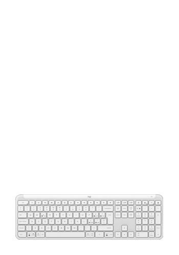 Logitech 920-012452 trådløst tastatur – RF + Bluetooth, QWERTZ (tysk), hvid billede