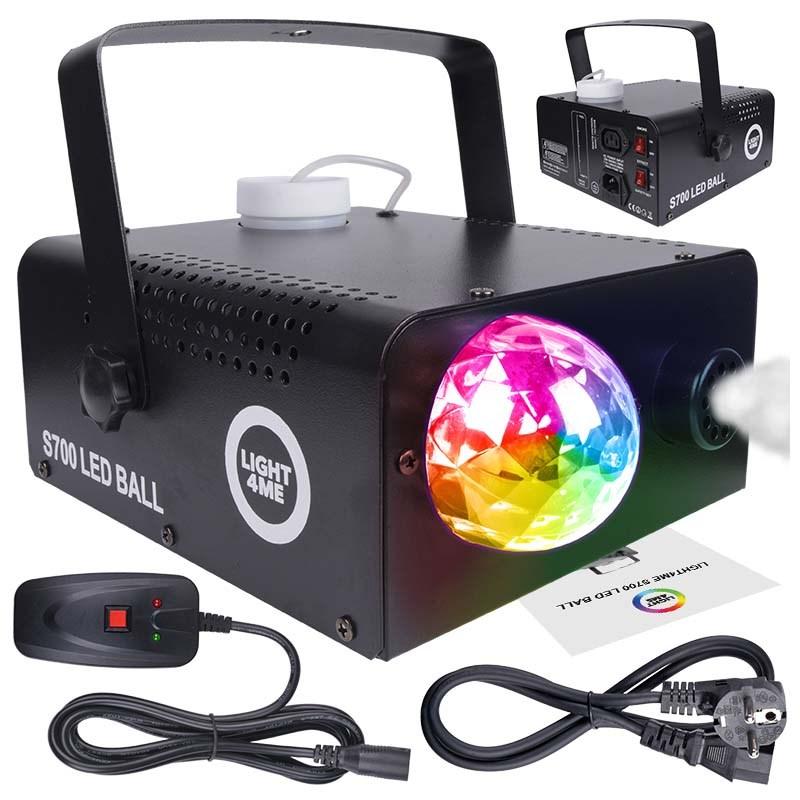 Light4Me S700 LED Ball røgmaskine – 700 W partymaskine med LED-lys