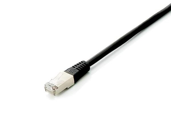 EQUIP patchkabel Cat6A S/FTP, 2× RJ45 – 0,25 m, sort billede