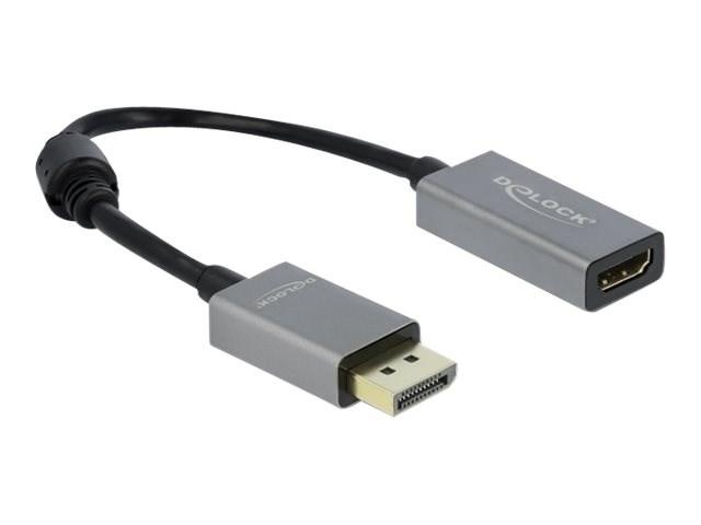 DELOCK aktiv DisplayPort 1.4 til HDMI adapter - 4K 60 Hz HDR billede
