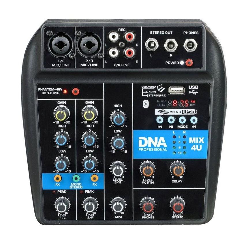 DNA Professional MIX 4U – analog lydmixer med 4 kanaler og USB/Bluetooth billede
