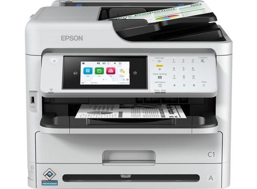 Epson WorkForce Pro WF-M5899DWF - Multifunktionsprinter - S/H - blækprinter - 216 x 297 mm (original) - A4/Legal (medie) - op til 25 spm (udskriver) - 330 ark - 33.6 Kbps - USB 2.0, Gigabit LAN, Wi-Fi(ac)