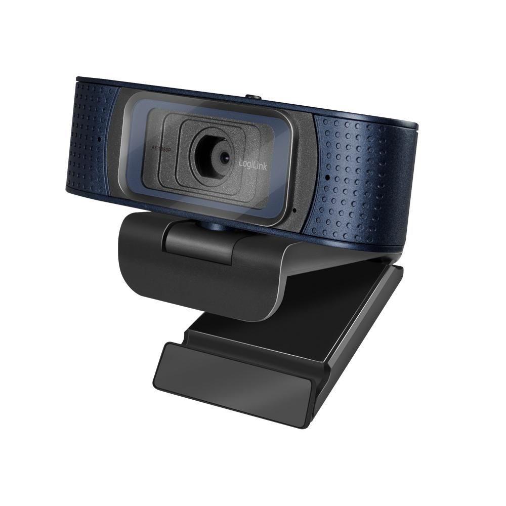 LogiLink UA0379 webcam - 1080p FHD, autofokus, 80° synsfelt, dual mikrofon og privatdæksel billede