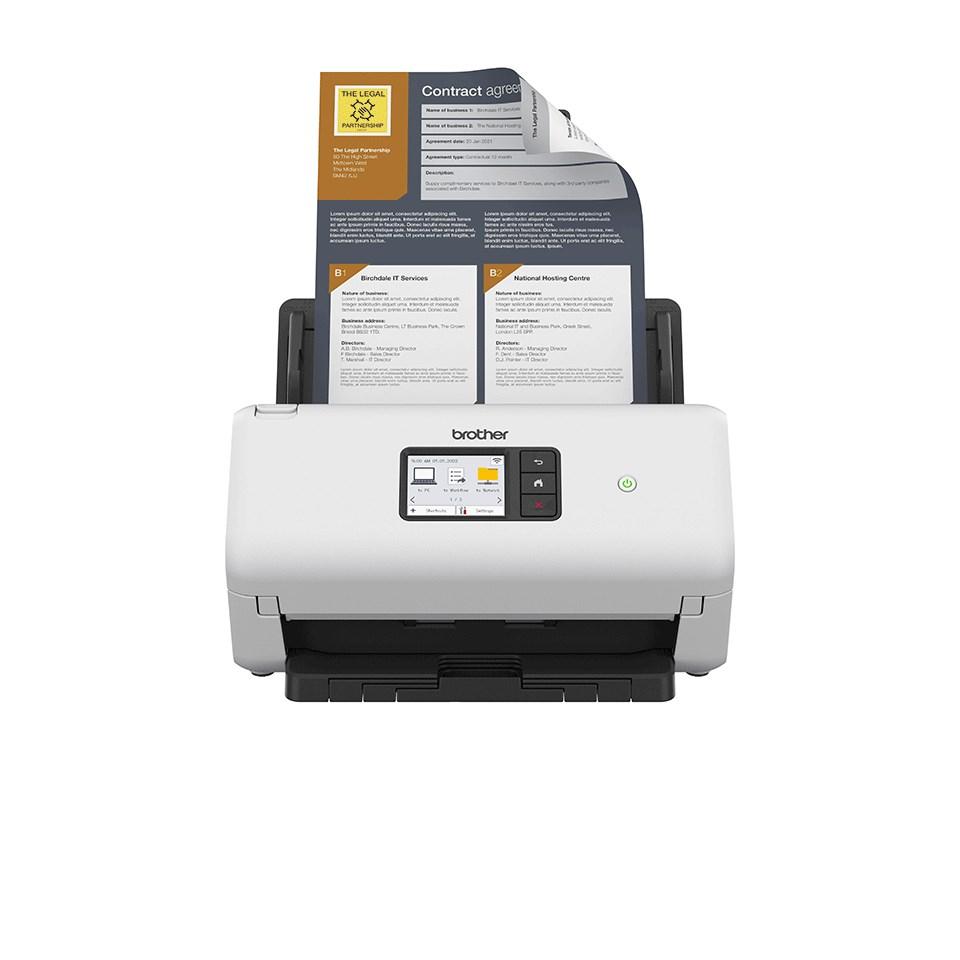 Brother ADS-4550W dokumentscanner med ADF - 600 × 600 dpi, sort/hvid billede