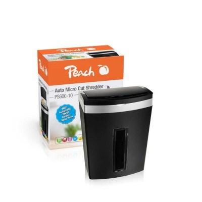 Peach PS600-10 makulator - mikro-cut, 20 l, sort/sølv billede
