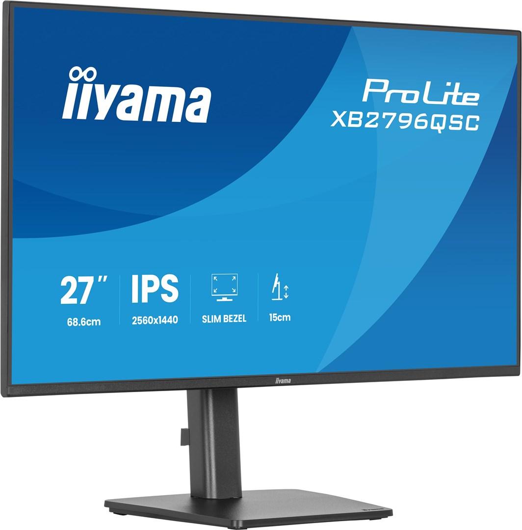 iiyama ProLite XB2796QSC-B1 27" QHD IPS skærm - sort billede
