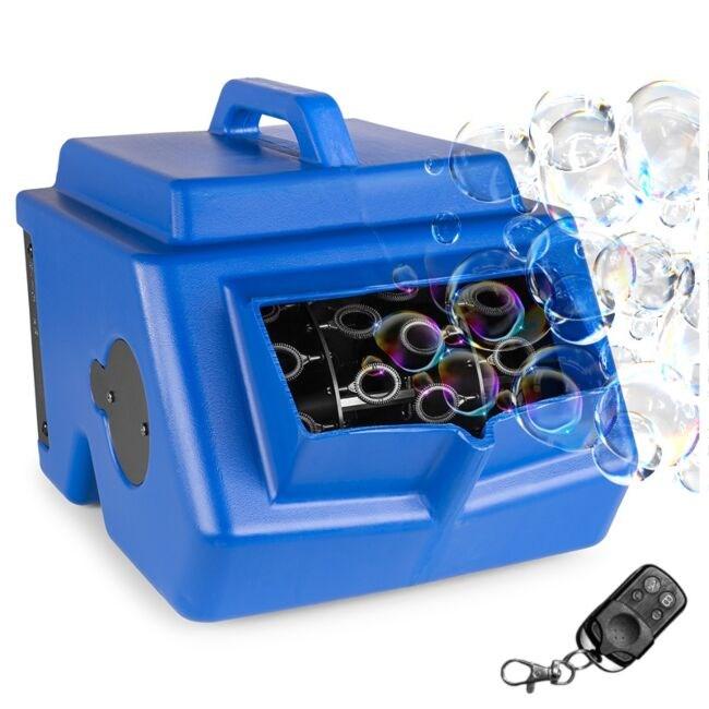 Light4Me Bubble Blue Double - kraftig dobbelt boblemaskine med fjernbetjening