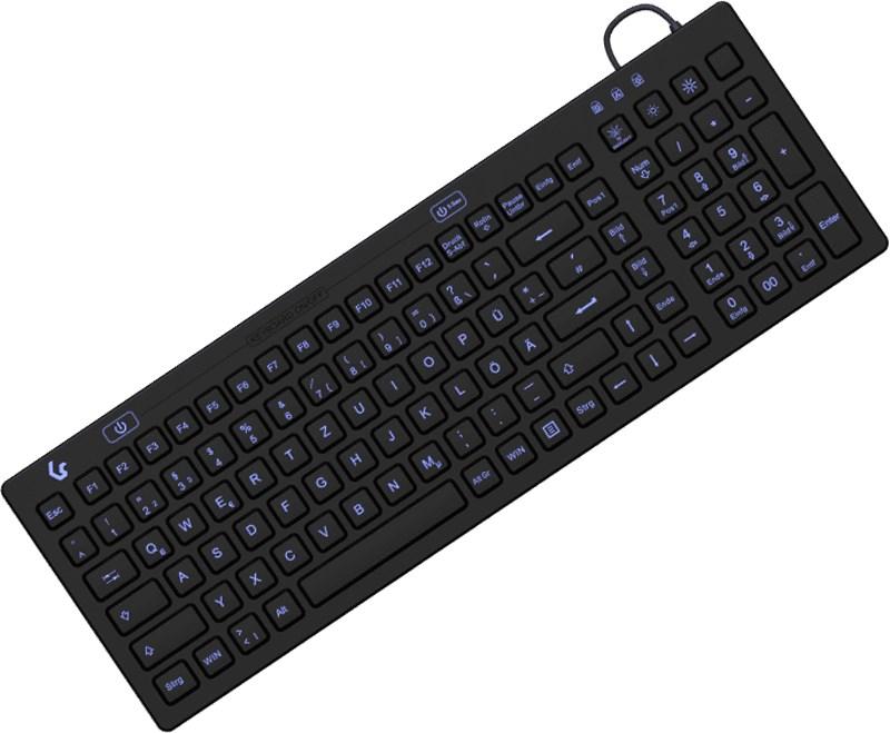 RAIDSONIC KeySonic KSK-6031INEL-B industrielt tastatur (DE, QWERTZ) - USB, sort billede