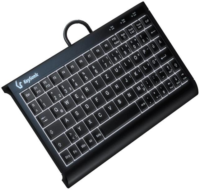 KeySonic KSK-3011ELC tastatur (DE) – USB, QWERTZ, sort, bagbelyst