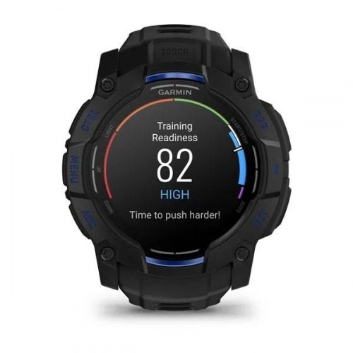 Garmin Instinct 3 – 45 mm AMOLED smartwatch med GPS, sort/blå