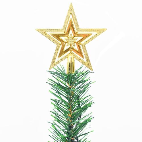 Kunstigt juletræ med kugler og LED-lys 64 cm grøn