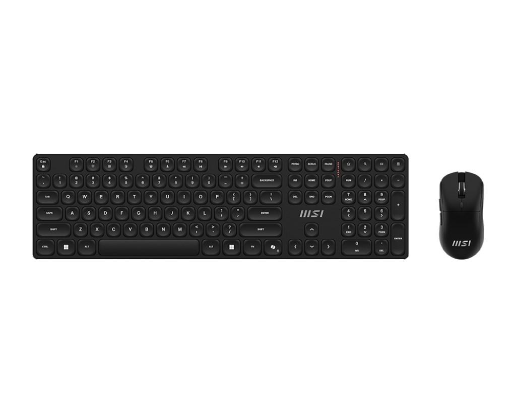 MSI FORGE K210 Wireless Combo - tastatur og mus til hjem/ kontor, USB - Sort