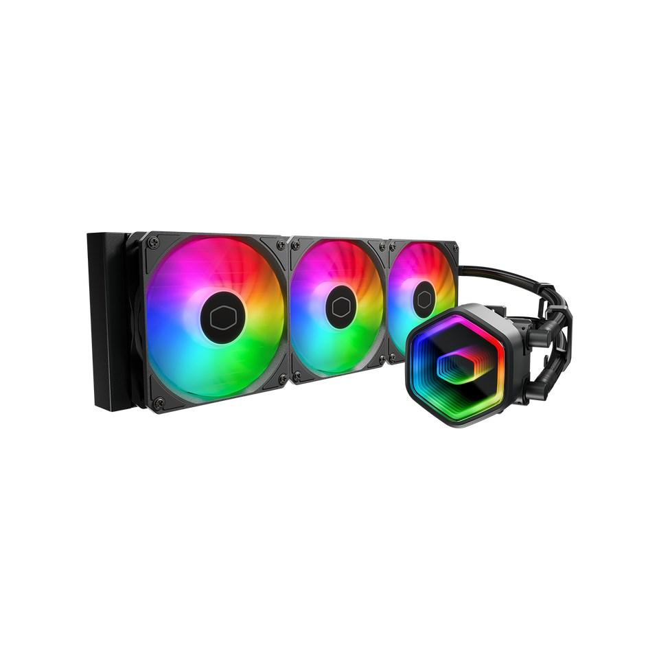 Cooler Master MasterLiquid 360 Core II - 360 mm AIO CPU-vandkøler med 3×120 mm ARGB - Sort billede