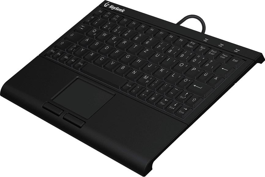 KeySonic KSK-3211ELU (DE) tenkeyless tastatur med touchpad – USB, QWERTZ, sort