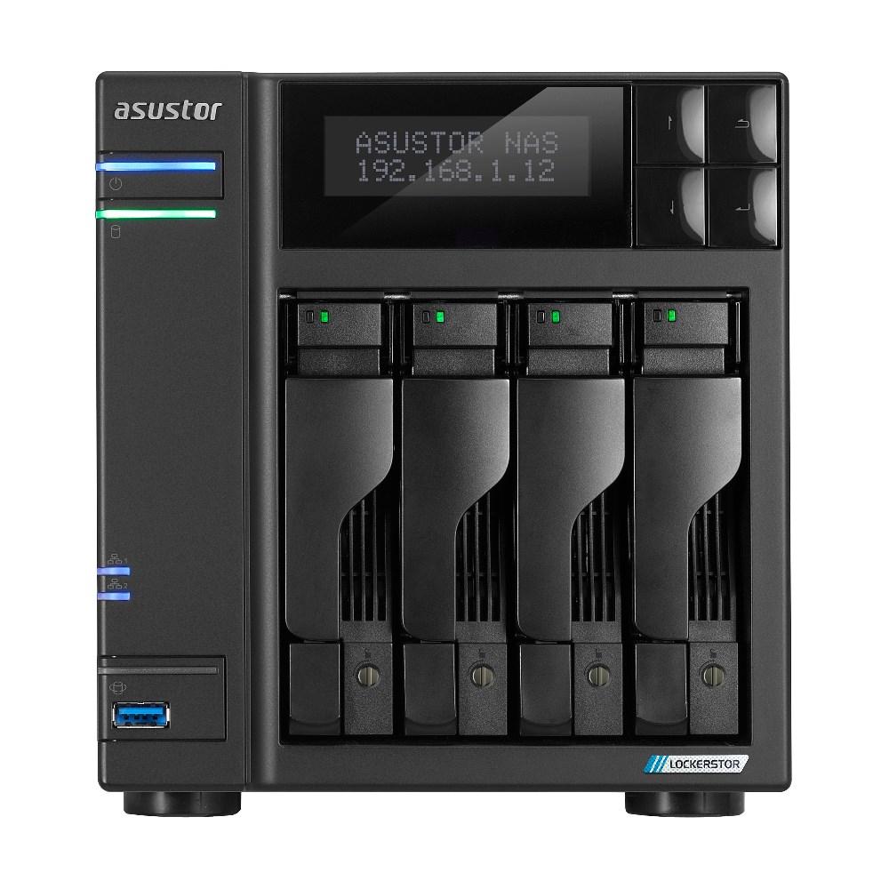 ASUSTOR Lockerstor 4 Gen2 AS6704T NAS - Intel Celeron N5105, 4 GB DDR4, 4-b bays, sort billede