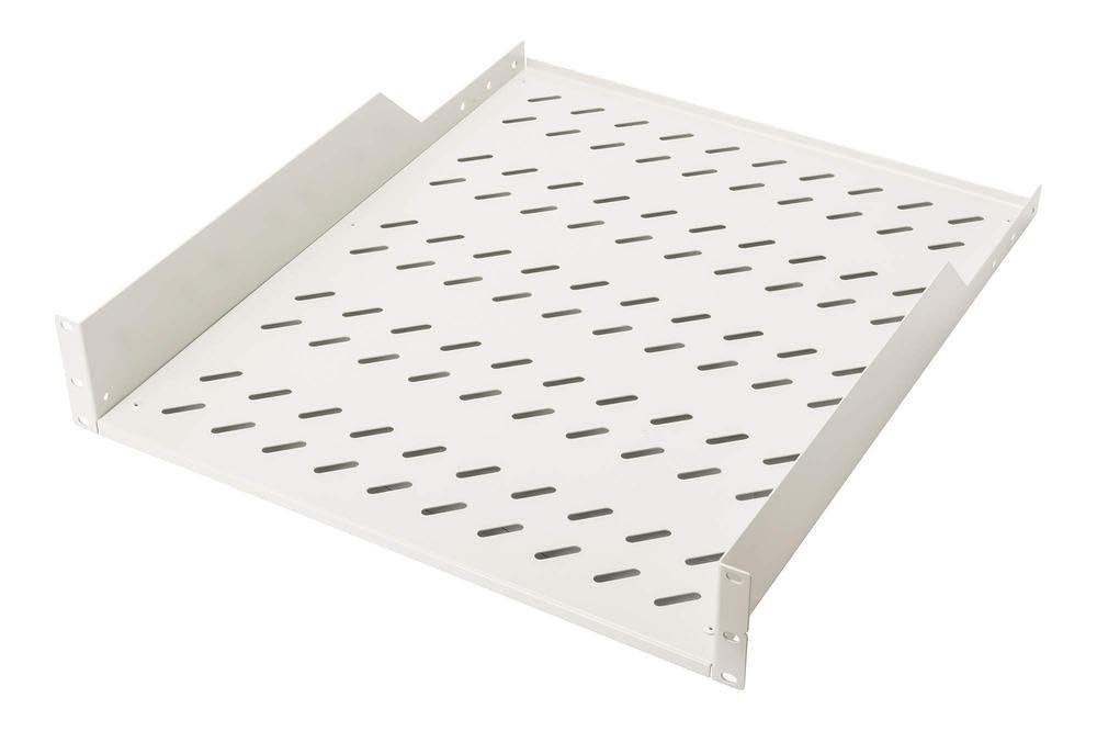 DIGITUS fast hylde til 19" rack, 2 HE – 88 × 48,2 × 54,9 cm, op til 25 kg, grå billede