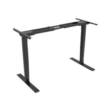 DIGITUS DA-90434 elektrisk højdejusterbart bordstel – dual motor, 3 trin, 62–127 cm, sort billede
