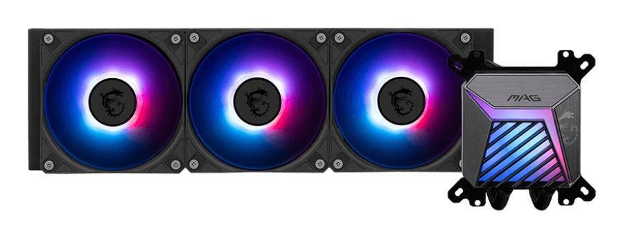 MSI MAG CoreLiquid A15 360 – AIO vandkøler 360 mm, 3×120 mm ARGB – Sort billede