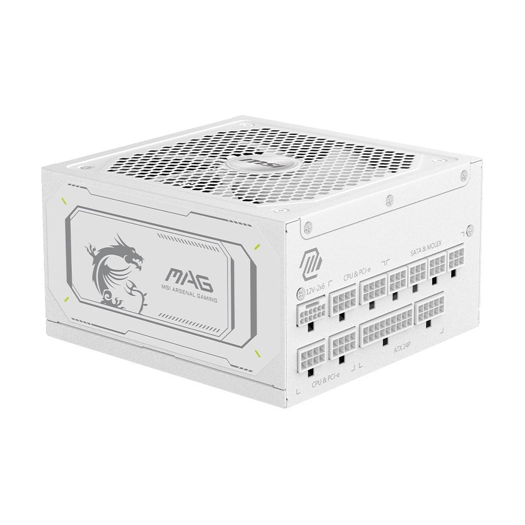 MSI MAG A1000GL PCIE5 White - 1000 W fuldmodulær ATX strømforsyning billede