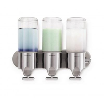 simplehuman BT1029 sæbedispenser til væg, 0,444 l - rustfrit stål/transparent billede