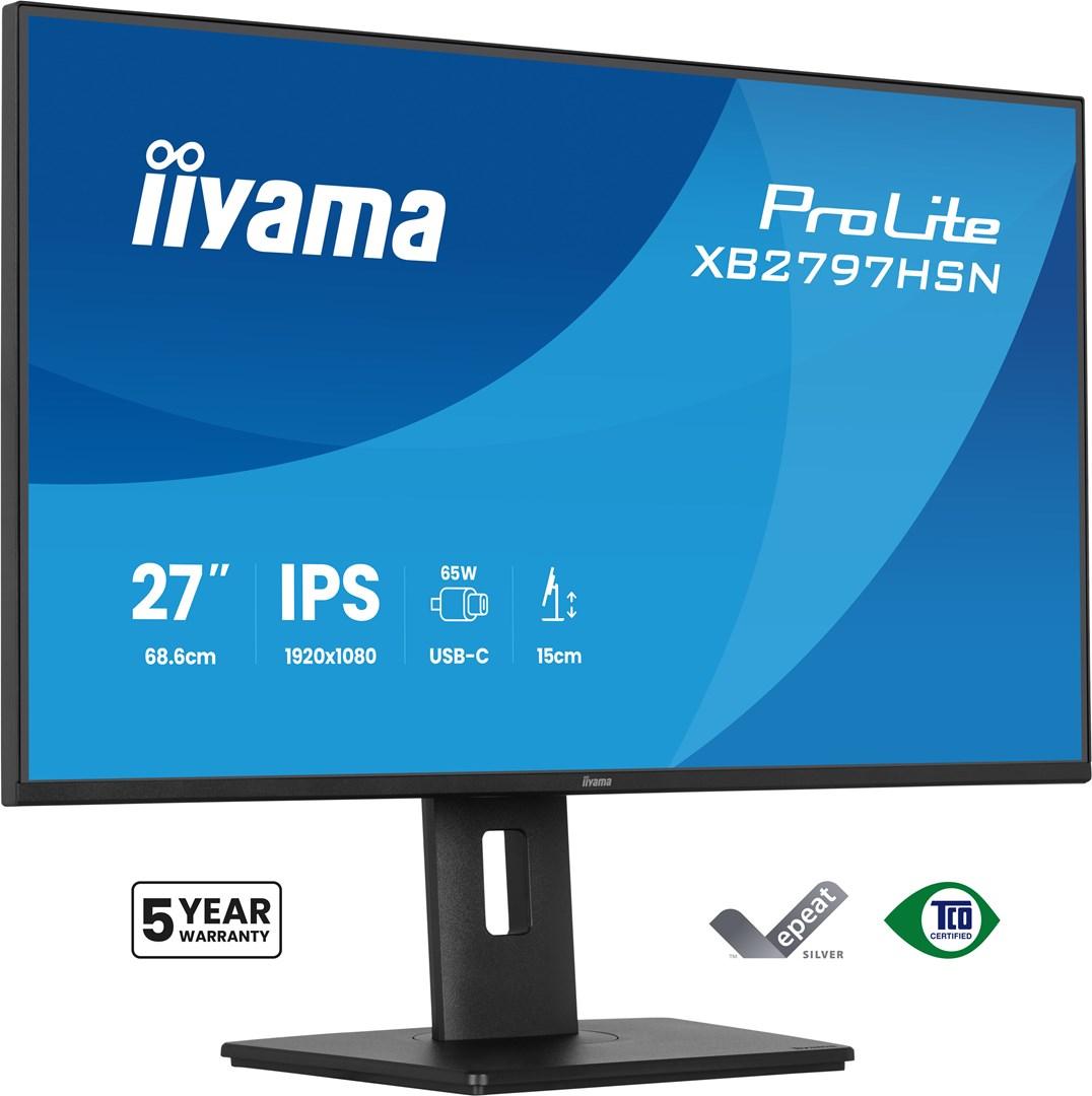 iiyama ProLite XB2797HSN-B1 27" Full HD IPS skærm - sort billede