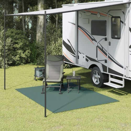 Telttæppe 2,5 × 2 m - grøn skridsikker campingmåtte