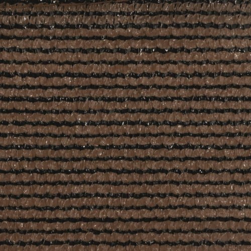 Solsejl 6 × 8 m i HDPE - brun, rektangulært