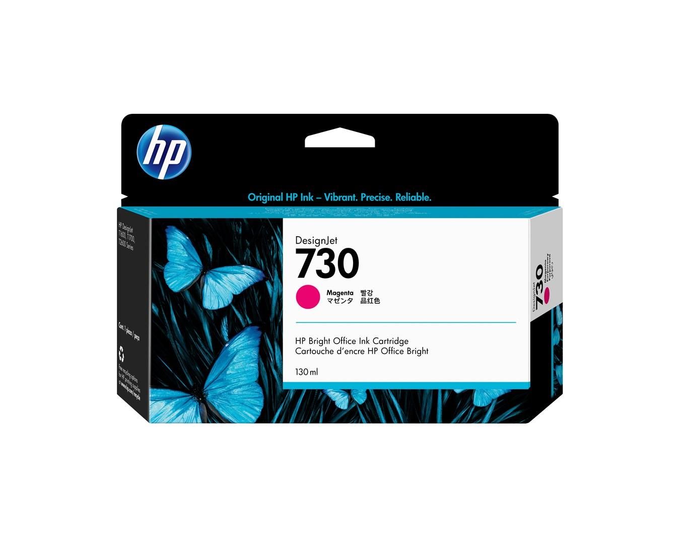 HP 730 DesignJet blækpatron - Magenta, 130 ml billede