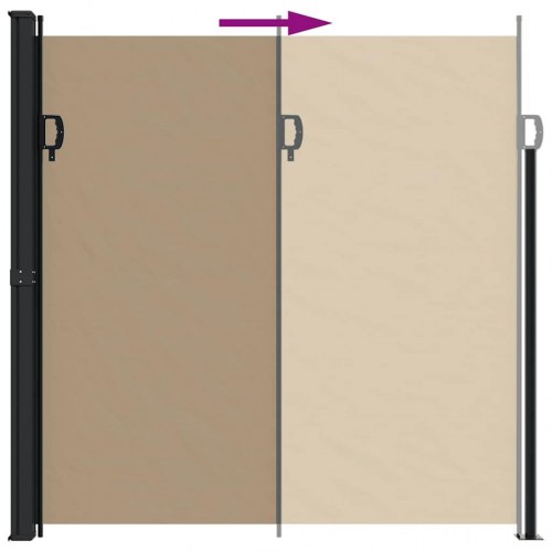 Sammenrullelig sidemarkise 200×300 cm - gråbrun