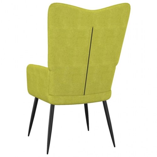 Lænestol med fodskammel stof grøn