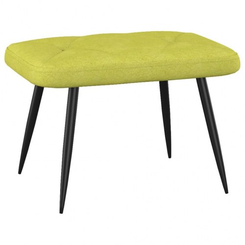 Lænestol med fodskammel stof grøn