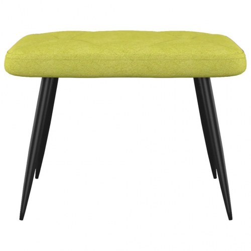 Lænestol med fodskammel stof grøn