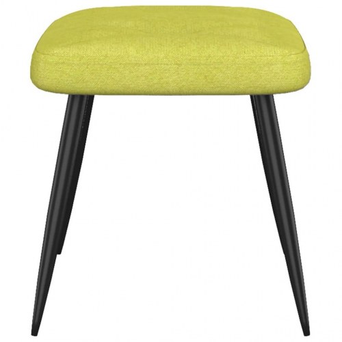 Lænestol med fodskammel stof grøn