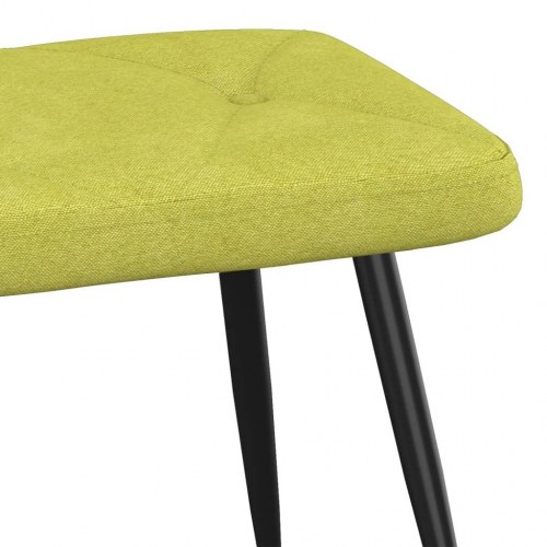 Lænestol med fodskammel stof grøn