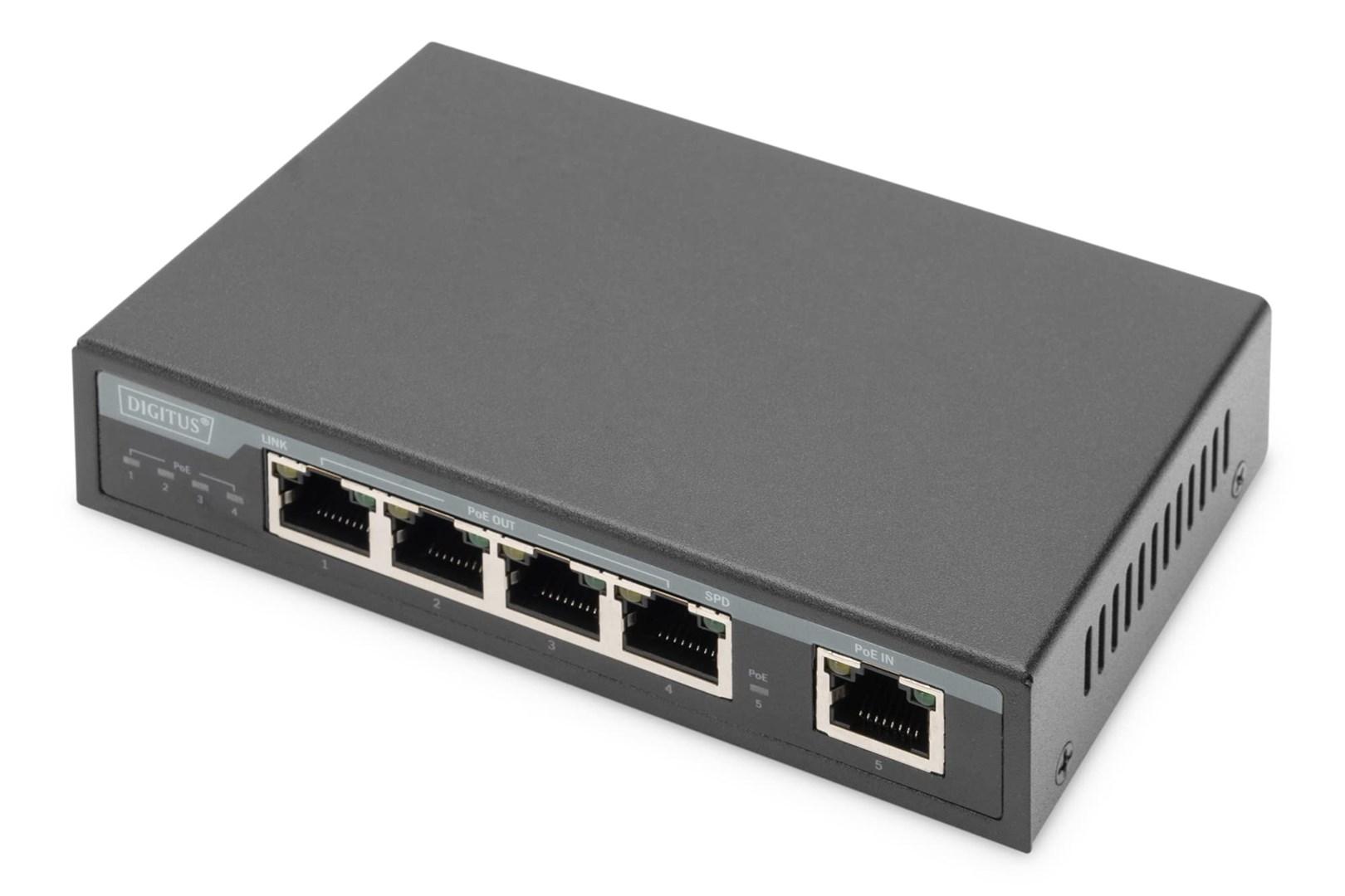 DIGITUS PoE-forlænger 4-port 85 W – 100 m billede