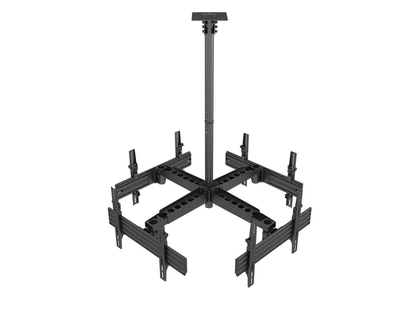 Equip loftbeslag til 4 skærme 32"–65" – sort