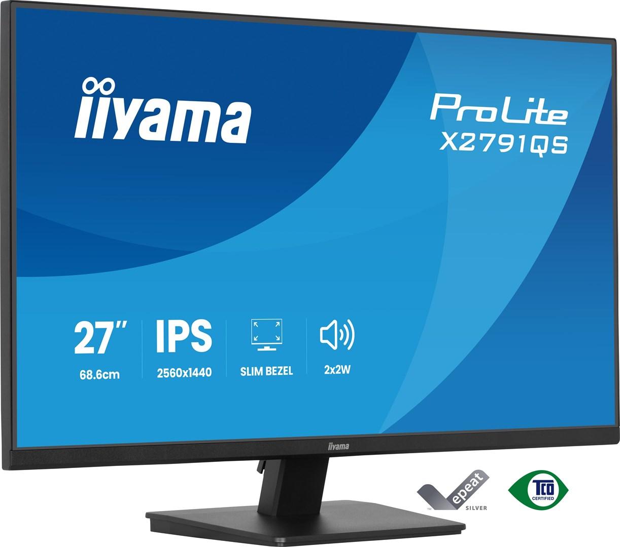iiyama ProLite X2791QS-B1 27" IPS skærm - Quad HD, 75 Hz, sort billede