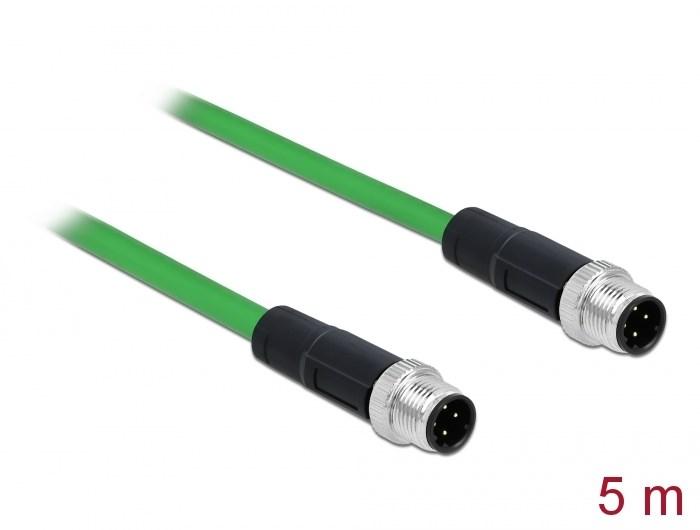 DELOCK 85920 M12-kabel 5-polet – 5 m billede