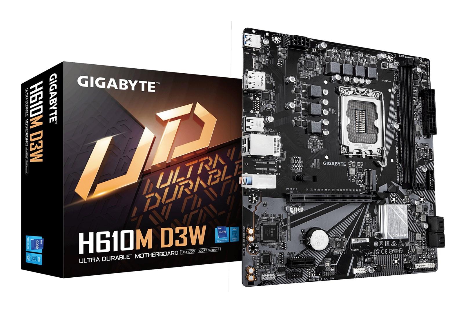 Gigabyte H610M D3W mATX bundkort - LGA 1700, H610, DDR5
