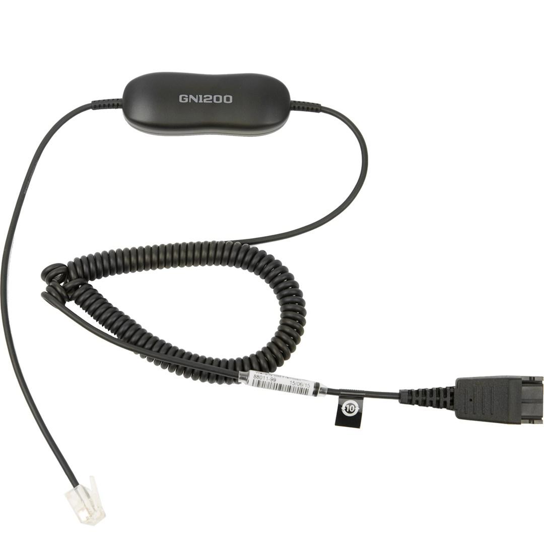 Jabra GN 1200 CC spiraladapterkabel - QD til RJ10 billede