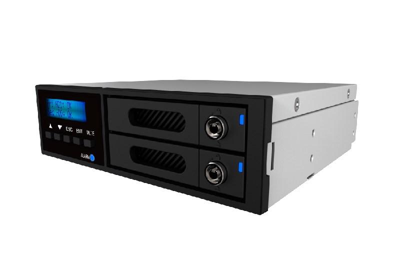 Raidsonic iR2022 5,25" hot-swap drevskuffe til 2×2,5" SATA - sort billede