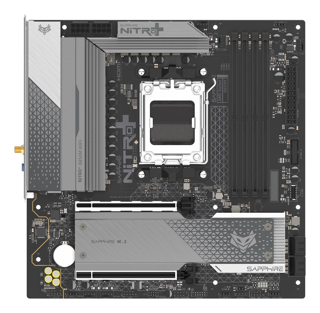 Sapphire NITRO+ B850M WIFI - AMD B850, Socket AM5, micro ATX bundkort billede