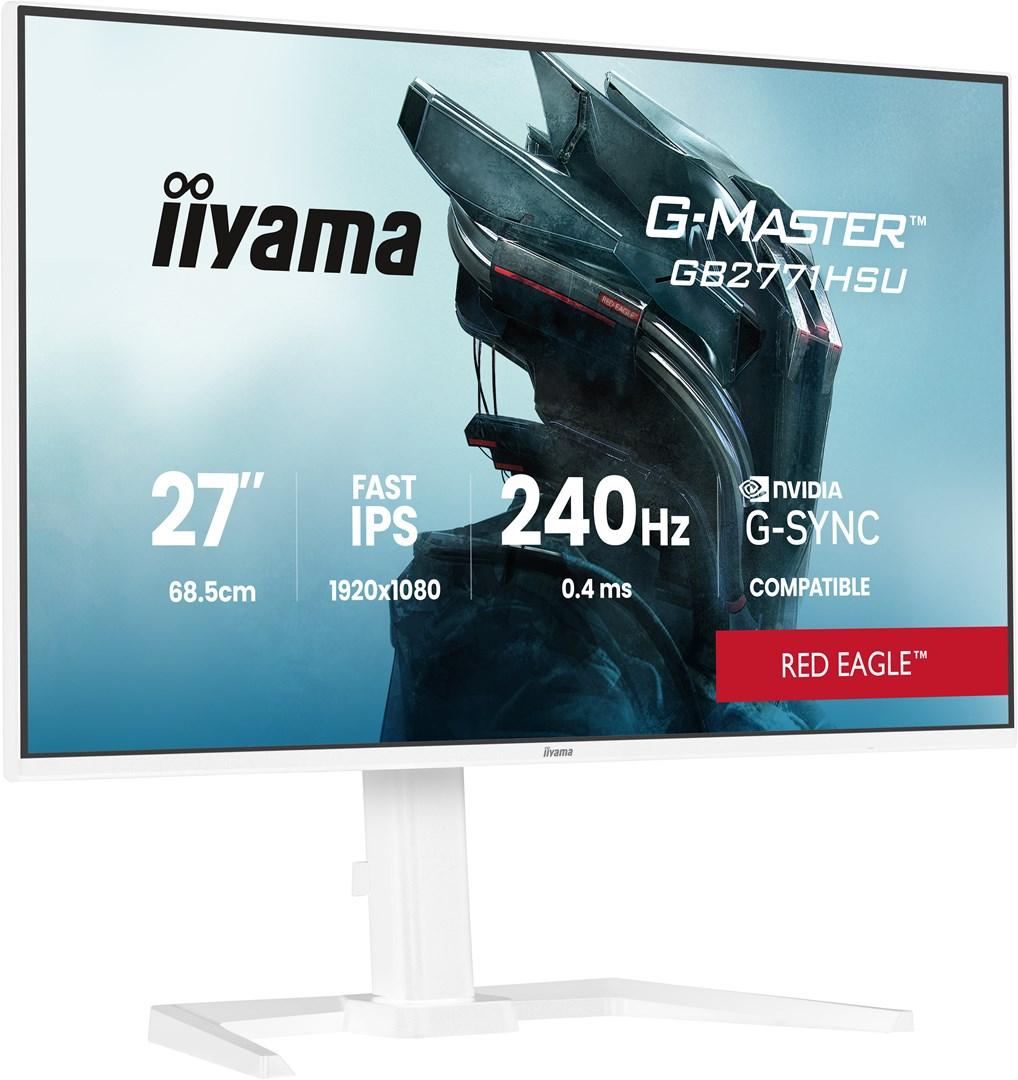 iiyama G-Master GB2771HSU-W1 27" Full HD gaming-skærm - hvid, 240 Hz Fast IPS billede